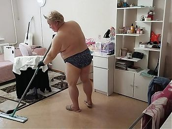 camera filmed mother-in-law naked cleaning