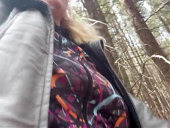 Pissing in the Woods in the Winter Day